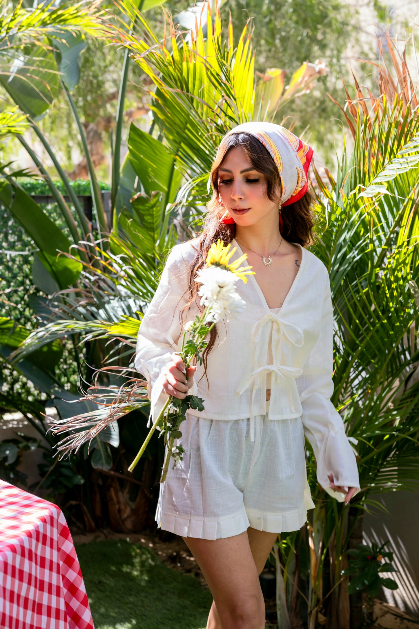 LIS- Ruffles Linen Shorts