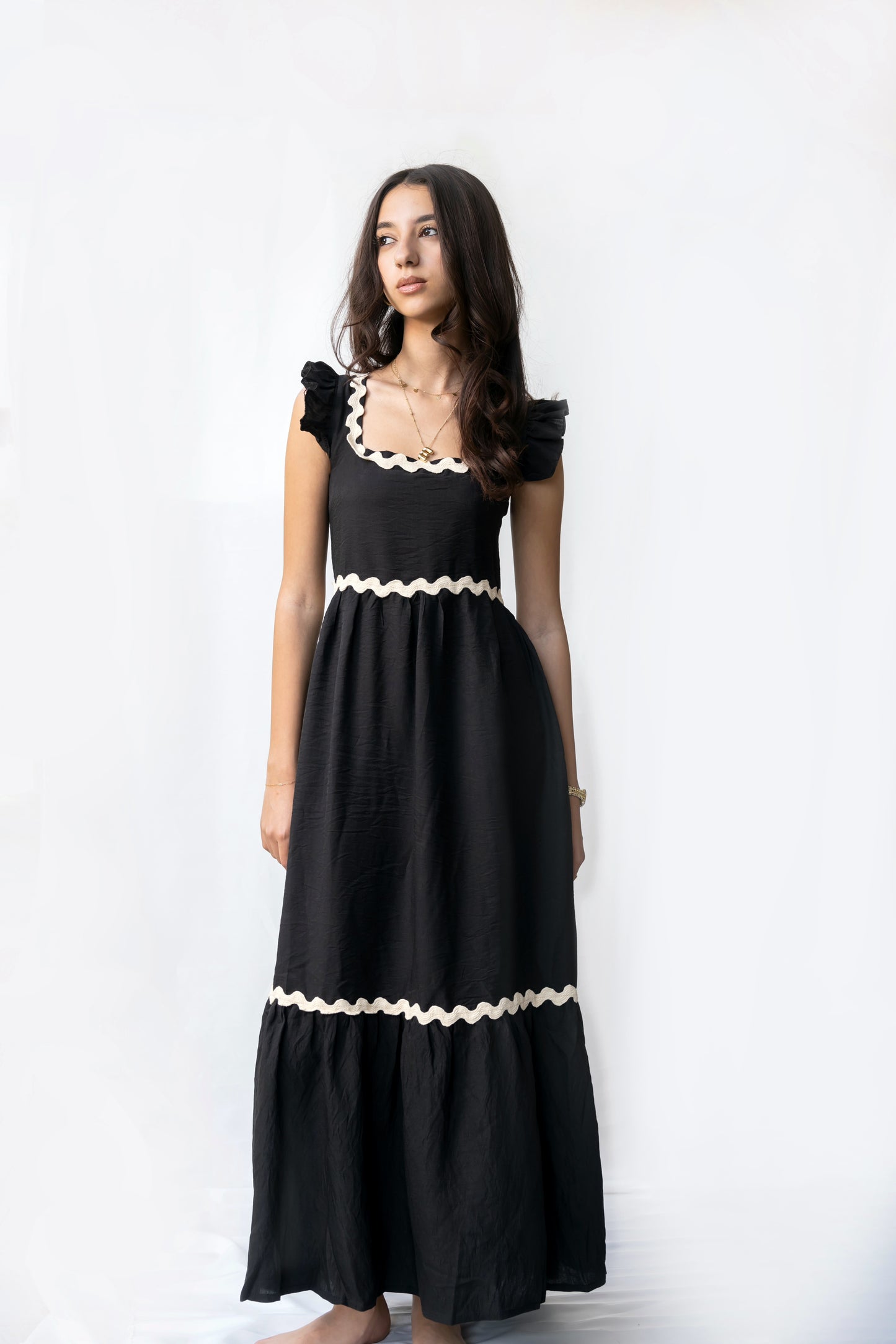 La Muse Backless Bow Tie Maxi Dress