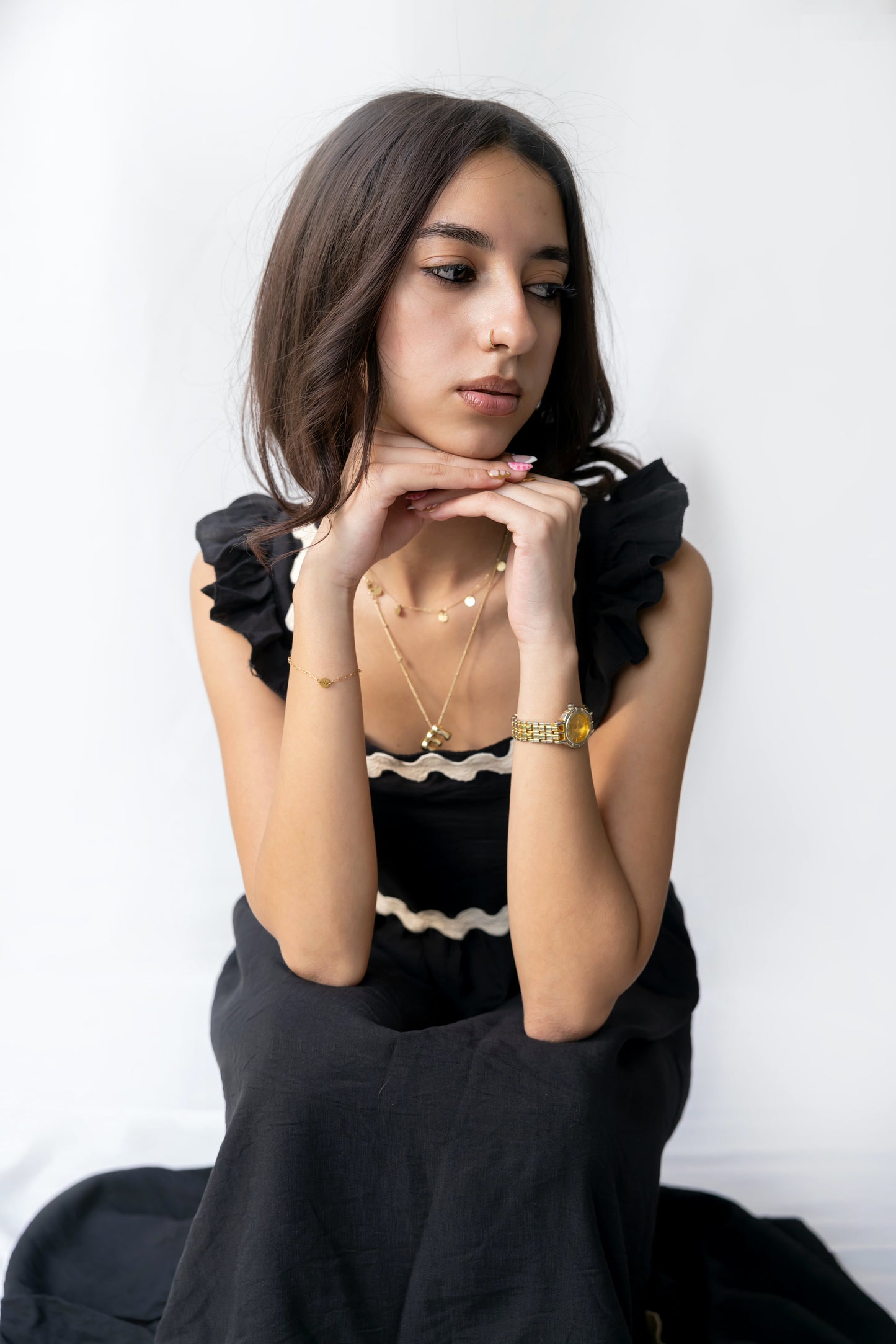 La Muse Backless Bow Tie Maxi Dress