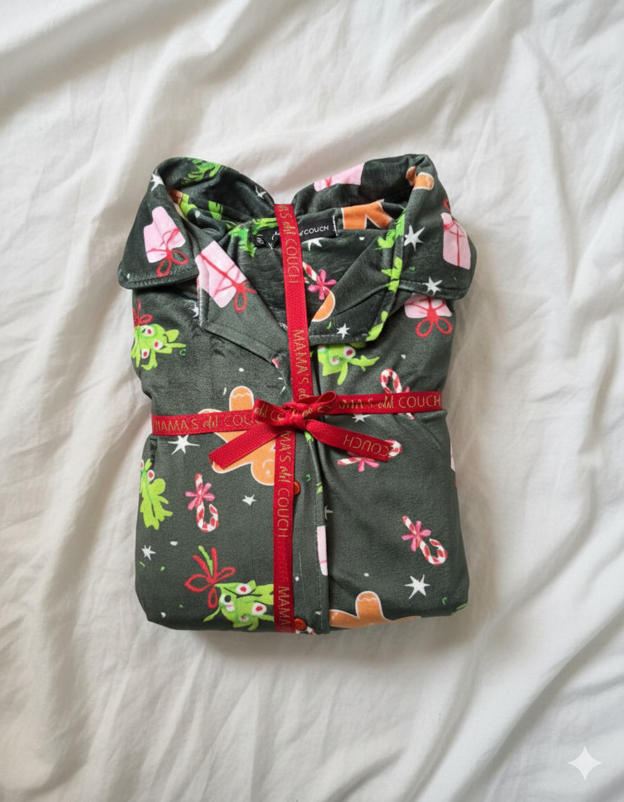 Girly Gingerbread Holiday PJ Set