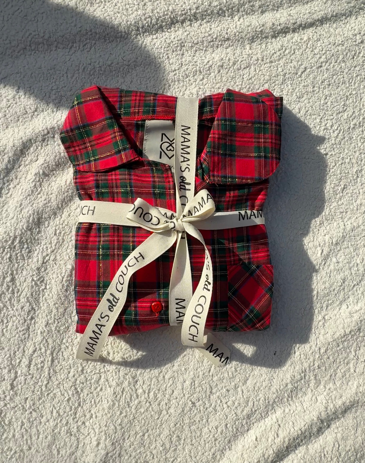 Red Gold-Thread Pajama Set/ long sleeves + pants