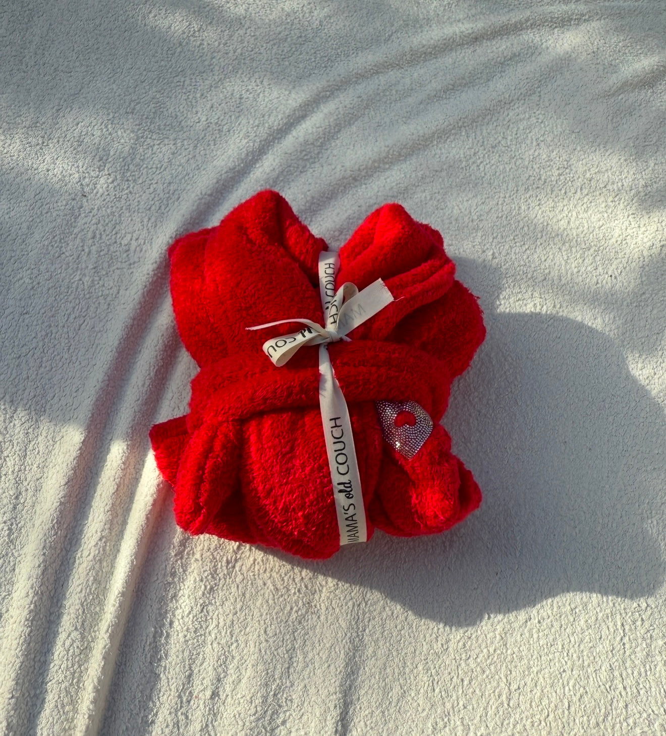 Rhinestones Heart Fur Robe / Sparkling Rhinestones Heart Fur Robe
