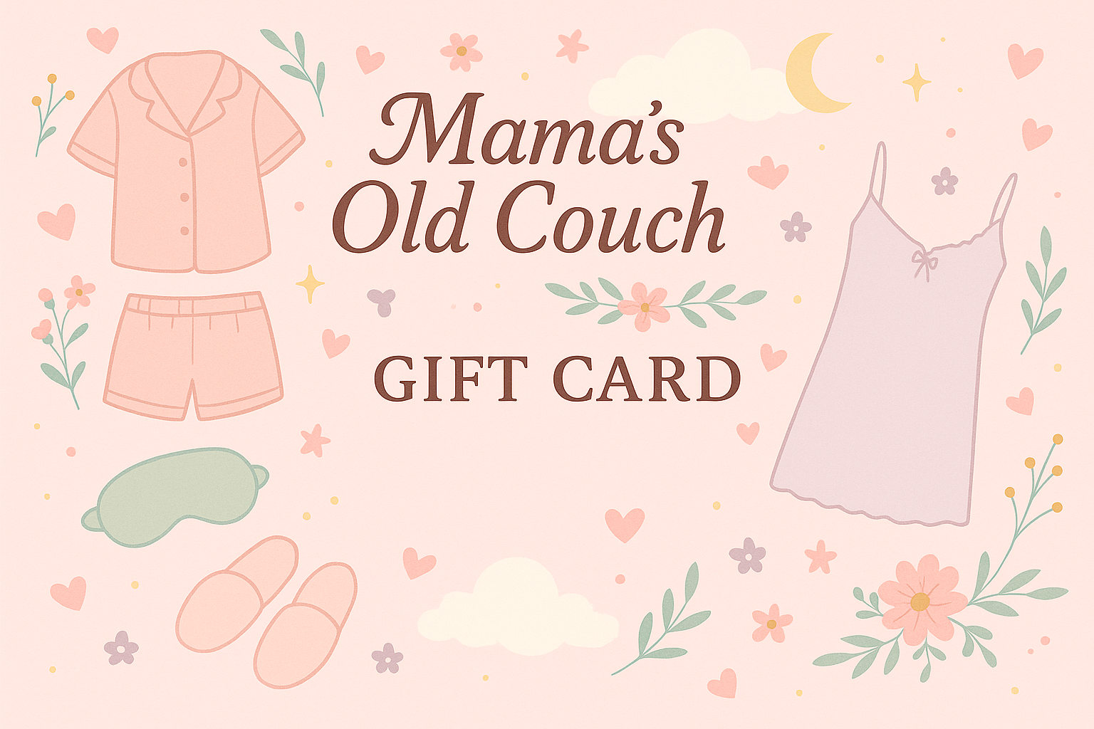 Gift card design without amount